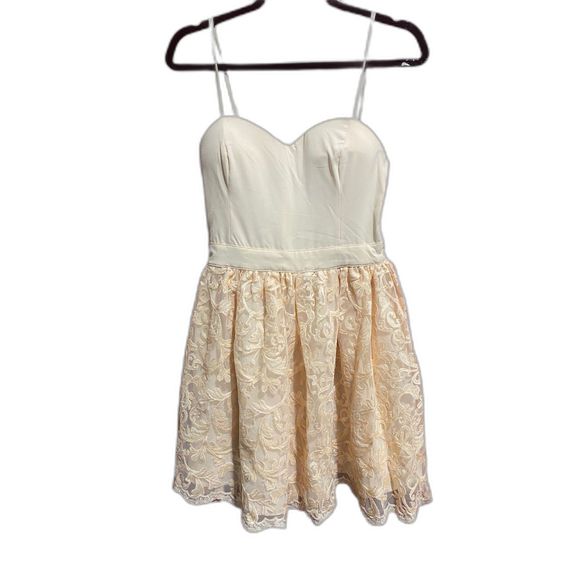 Bebe Bella Lace Sequin Dress Prom Spaghetti Strap Shrug Two Piece XS - Picture 4 of 6